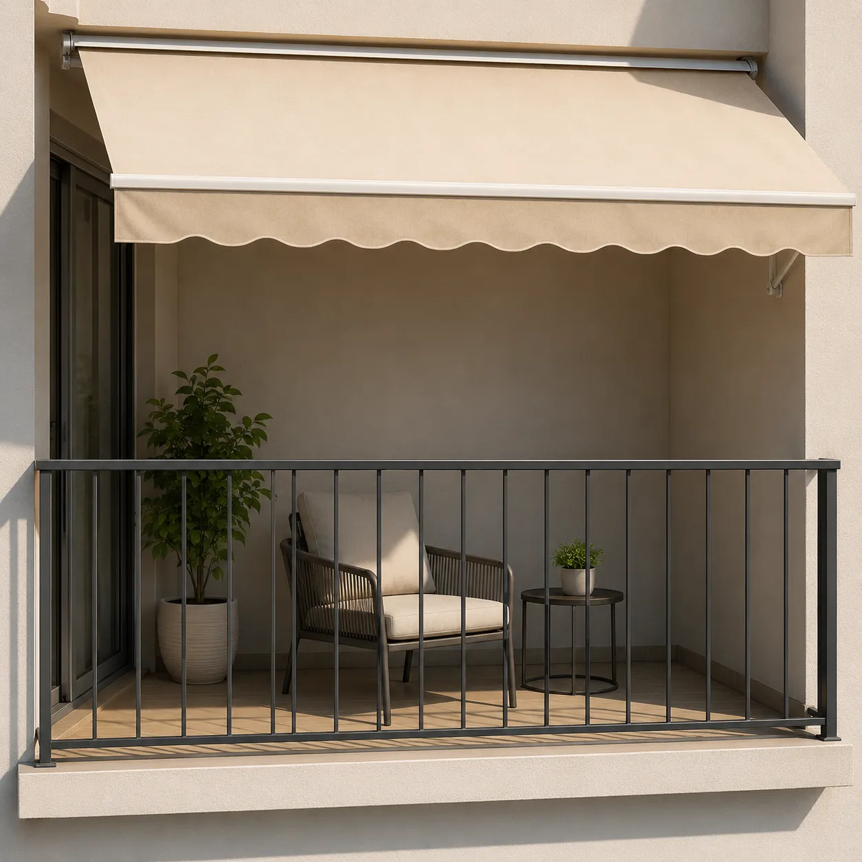 shaded balcony