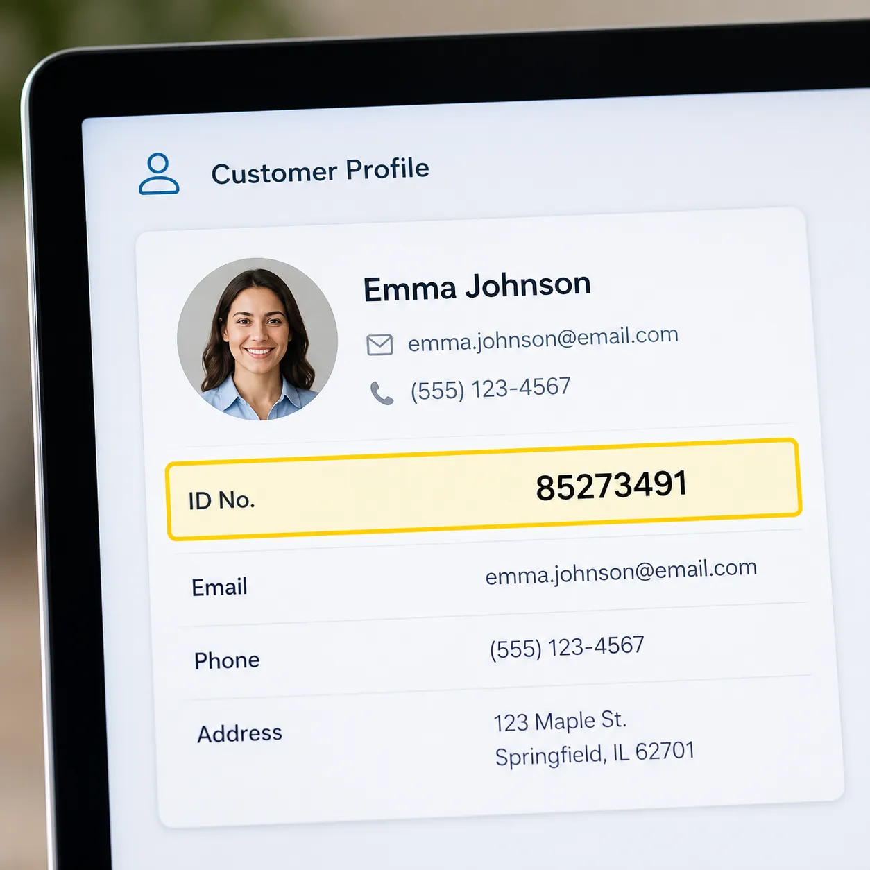 customer number