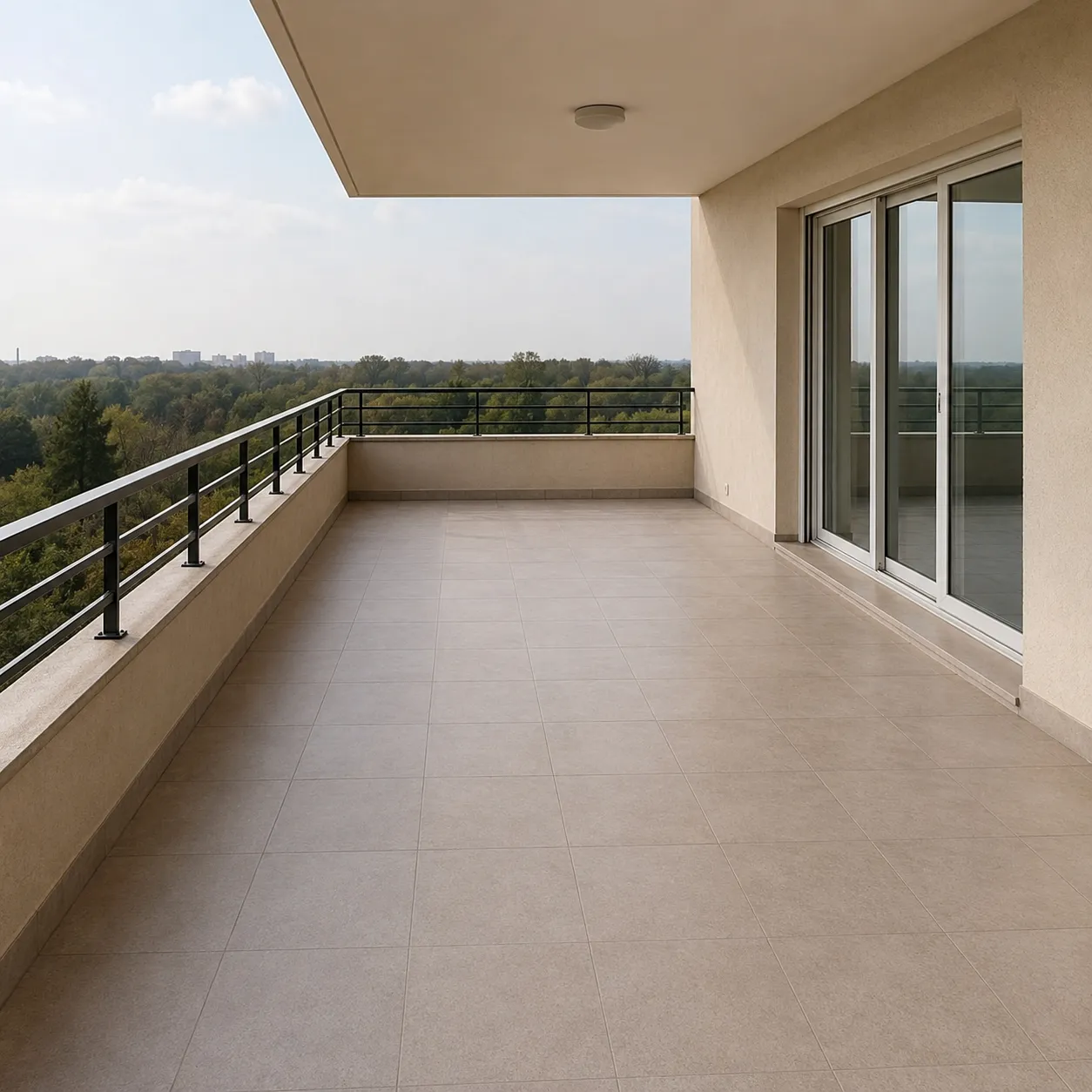 spacious balcony