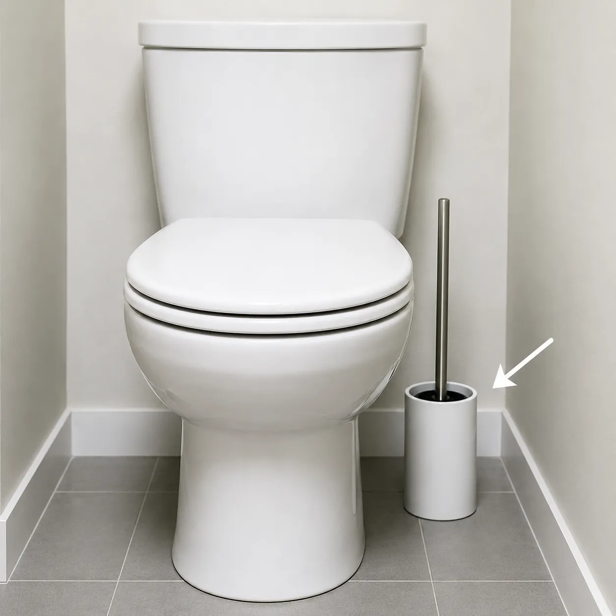 next to the toilet
